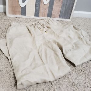 Linen ankle pants